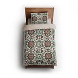 Georgiana Green & Deep Cerise twin - microfiber - Natural Backing