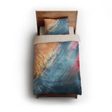 Eloise Blue & Pink twin - microfiber - Natural Backing