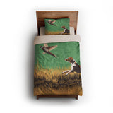 That Dog'll Hunt Green twin - microfiber - Natural Backing