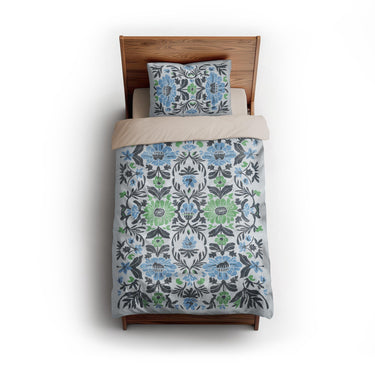 Corriana Blue & Green twin - microfiber - Natural Backing