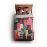 Baxter Pink Multicolor twin - microfiber - Natural Backing