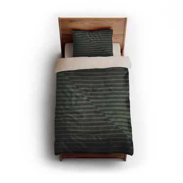 Euclid Black & Green twin - microfiber - Natural Backing