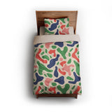 Cosimo Blue Green Red twin - microfiber - Natural Backing