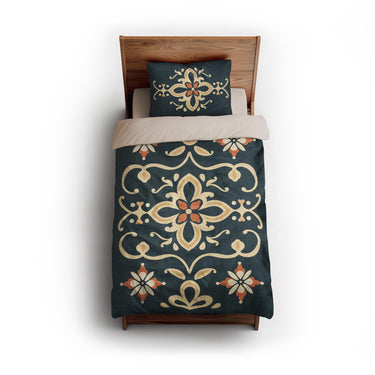 Vanessa Blue & Gold twin - microfiber - Natural Backing