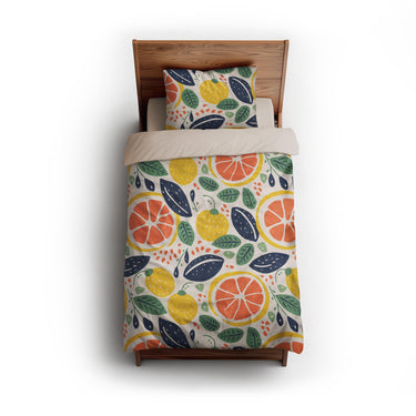 Pamplemousse and Bay Leaf twin - microfiber - Natural Backing