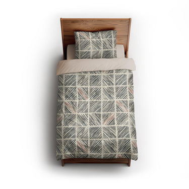 Lionel Black & Ivory twin - microfiber - Natural Backing