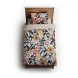 Caroline Blue & Red twin - microfiber - Natural Backing