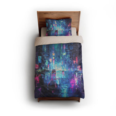 Dystopia Cityscape twin - microfiber - Natural Backing