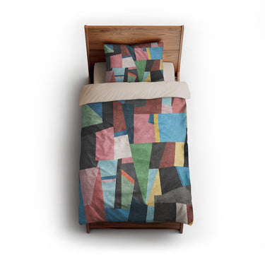 Baxter Blue Multicolor twin - microfiber - Natural Backing
