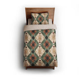 Spokane Sage Green & Taupe twin - microfiber - Natural Backing