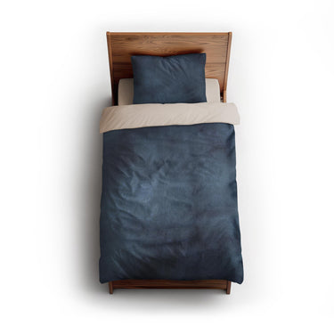 Andromeda Watercolor Navy twin - microfiber - Natural Backing