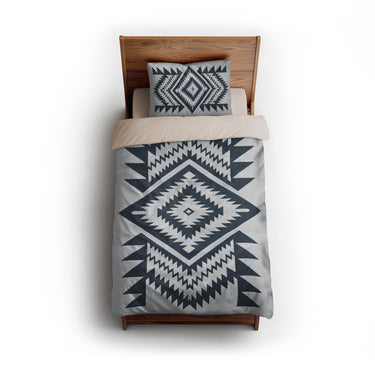 Reyno Navy & Stone twin - microfiber - Natural Backing