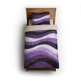 Sinuous Purple Monochrome twin - microfiber - Natural Backing