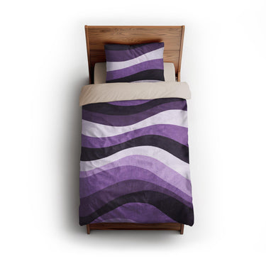 Sinuous Purple Monochrome twin - microfiber - Natural Backing