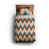 Firekaat Blue & Orange twin - microfiber - Natural Backing