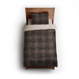 Buffalo Plaid Hickory Brown twin - microfiber - Natural Backing