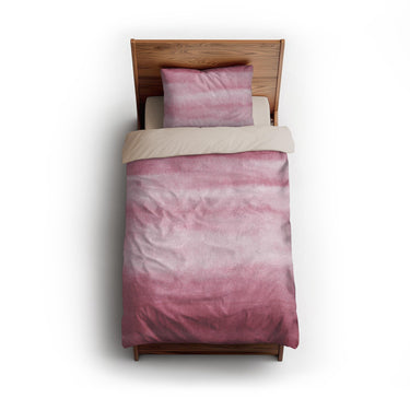 Jacinda Watercolor Pink Ombre twin - microfiber - Natural Backing