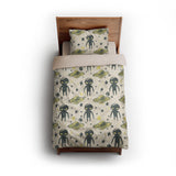 Space Aliens twin - microfiber - Natural Backing