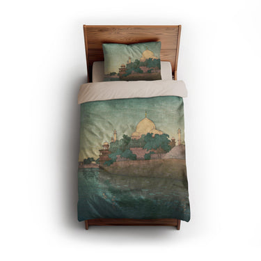 Taj Mahal Twilight by Charles Bartlett twin - microfiber - Natural Backing