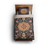 Baldwin Navy & Red twin - microfiber - Natural Backing