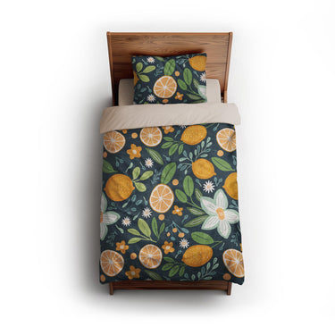 Lemon and Sage twin - microfiber - Natural Backing