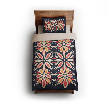 Jasmina Navy Multicolor twin - microfiber - Natural Backing