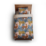 Tropical Cheetahs twin - microfiber - Natural Backing