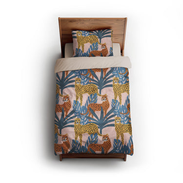 Tropical Cheetahs twin - microfiber - Natural Backing