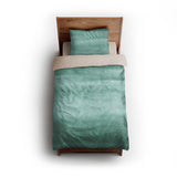 Jacinda Watercolor Teal Ombre twin - microfiber - Natural Backing