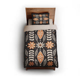 Topanga Black & Yellow twin - microfiber - Natural Backing