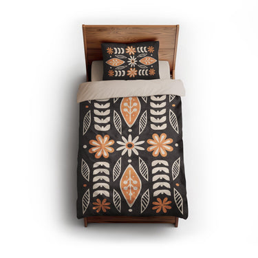Topanga Black & Yellow twin - microfiber - Natural Backing
