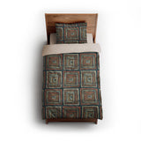 Diego Orange & Navy twin - microfiber - Natural Backing