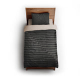 Euclid Black & Neutral Grey twin - microfiber - Natural Backing