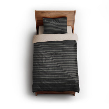Euclid Black & Neutral Grey twin - microfiber - Natural Backing