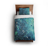 Sylvie Seafoam & Teal twin - cotton - White Backing