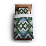 Sonora Blue & Green twin - cotton - White Backing