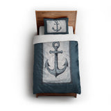 Coastal Anchor twin - cotton - White Backing