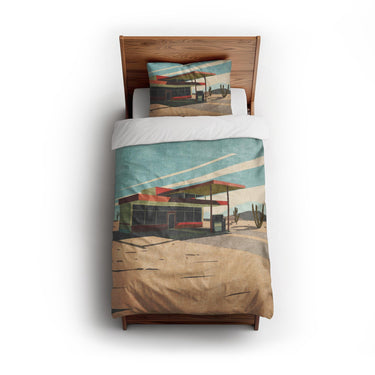 Desert Fill Station twin - cotton - White Backing