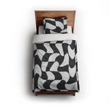 Twyla Checkered Black & White twin - cotton - White Backing