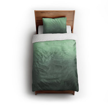 Kieran Watercolor Green Ombre twin - cotton - White Backing