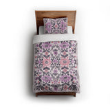Corriana Pink & Purple twin - cotton - White Backing