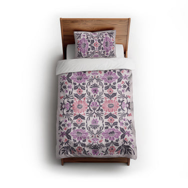 Corriana Pink & Purple twin - cotton - White Backing