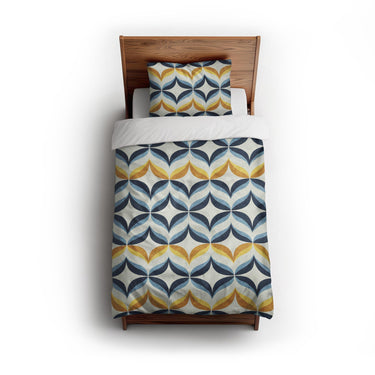 Jasper Blue & Gold twin - cotton - White Backing