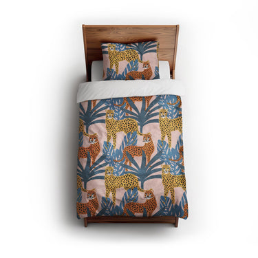 Tropical Cheetahs twin - cotton - White Backing