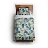 Aeolus Blue Green twin - cotton - White Backing