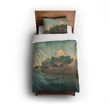 Taj Mahal Twilight by Charles Bartlett twin - cotton - White Backing