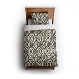Torrance Black & Ivory twin - cotton - White Backing