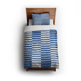 Spectra Blue twin - cotton - White Backing