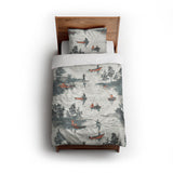 Gone Fishing twin - cotton - White Backing
