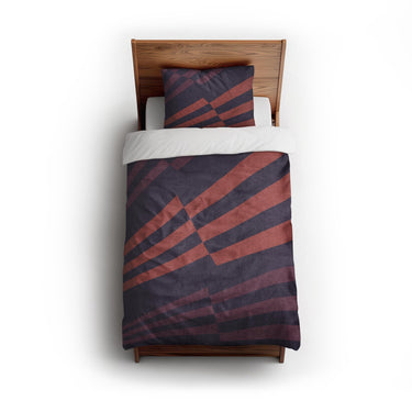 Prisma Purple & Coral twin - cotton - White Backing